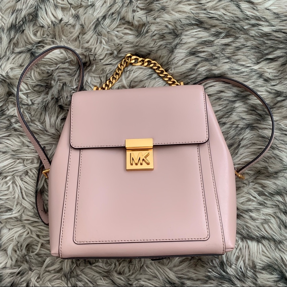 Michael Kors Nude Pink Leather Backpack